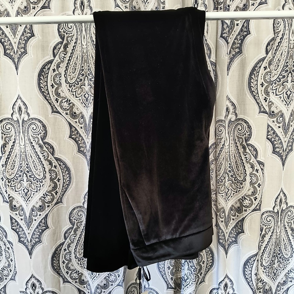Calvin Klein Womens Velvet Black Performance Leggings Activewear Pants Size 2 - Picture 2 of 8